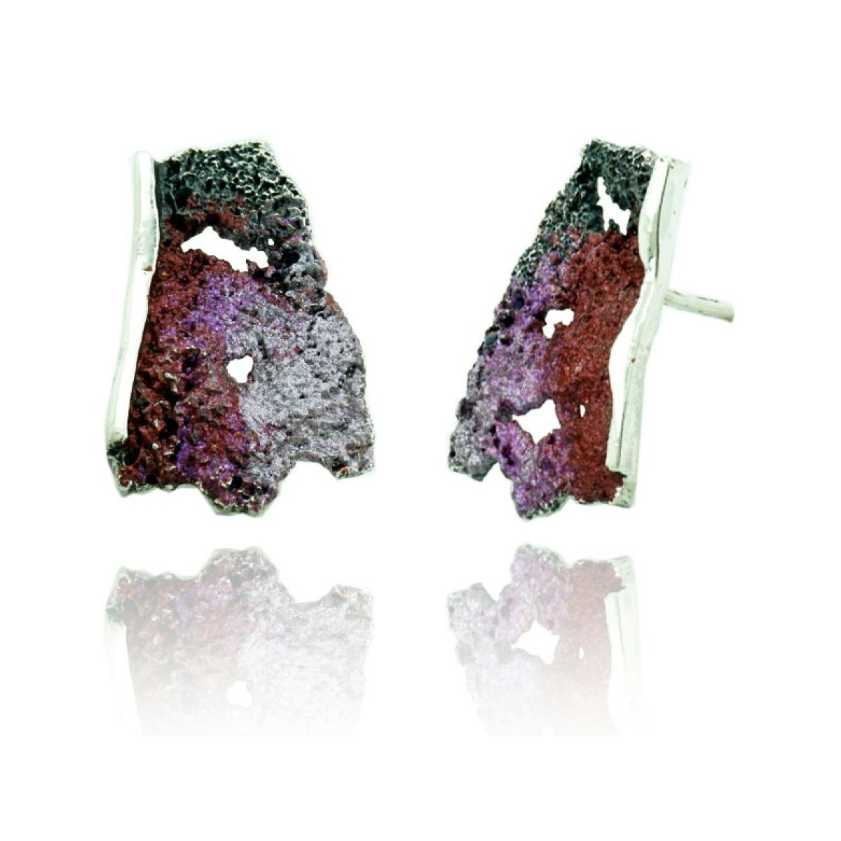 Medium red Intenzza earrings van Arior Barcelona