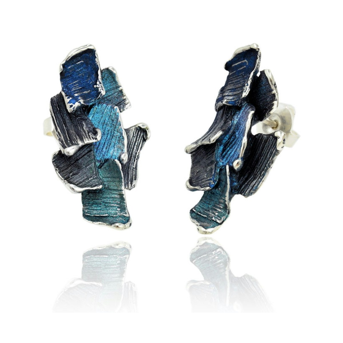 Medium Formentera-blue Summum earrings van Arior Barcelona