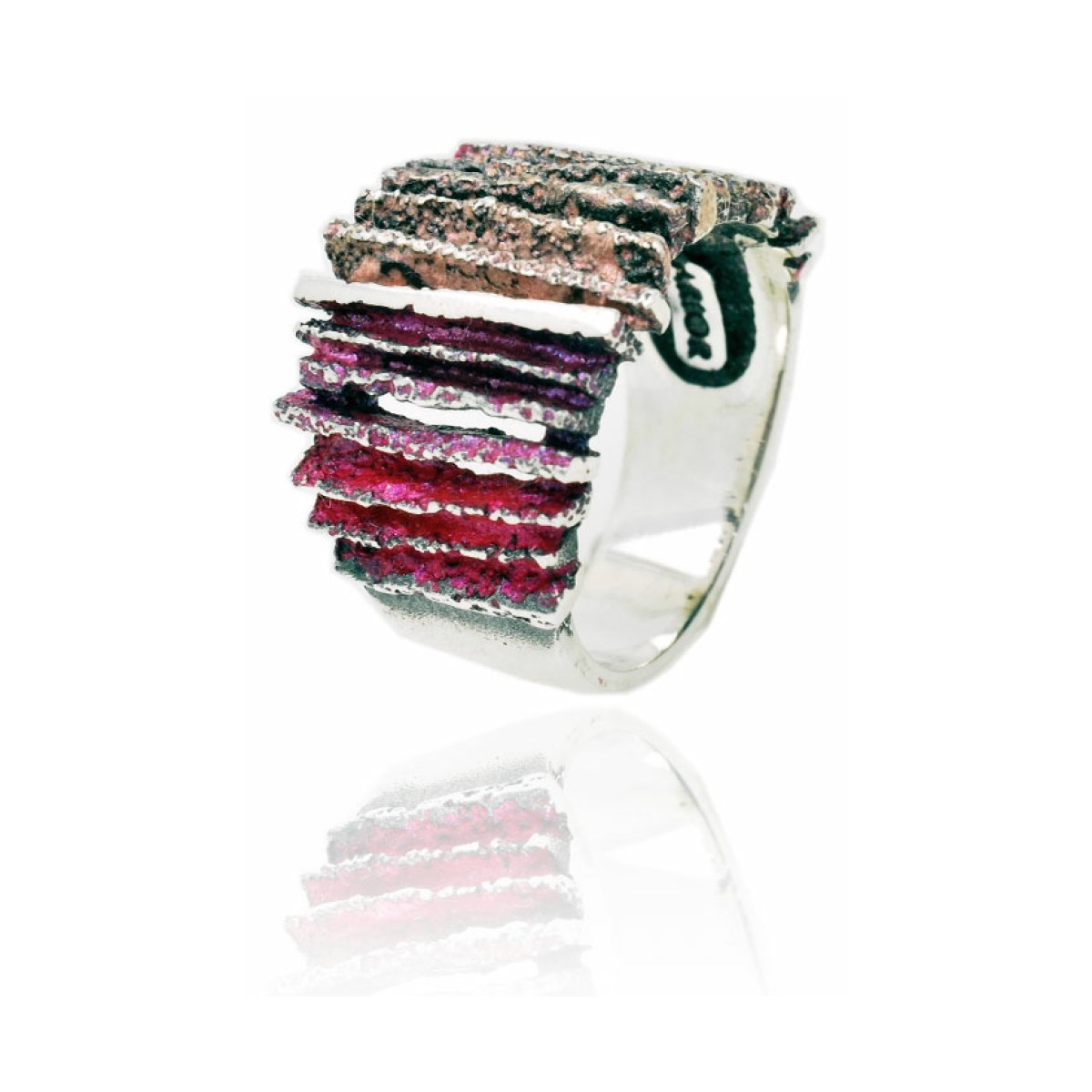 Pink Junc medium ring van Arior Barcelona
