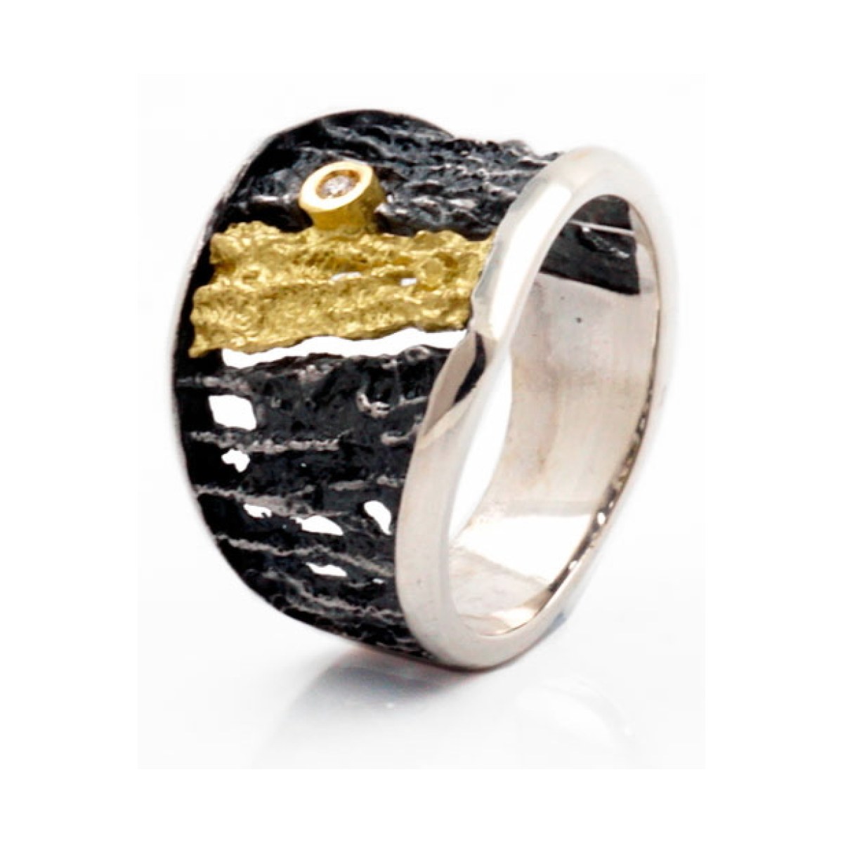Ris silver&gold ring van Arior Barcelona