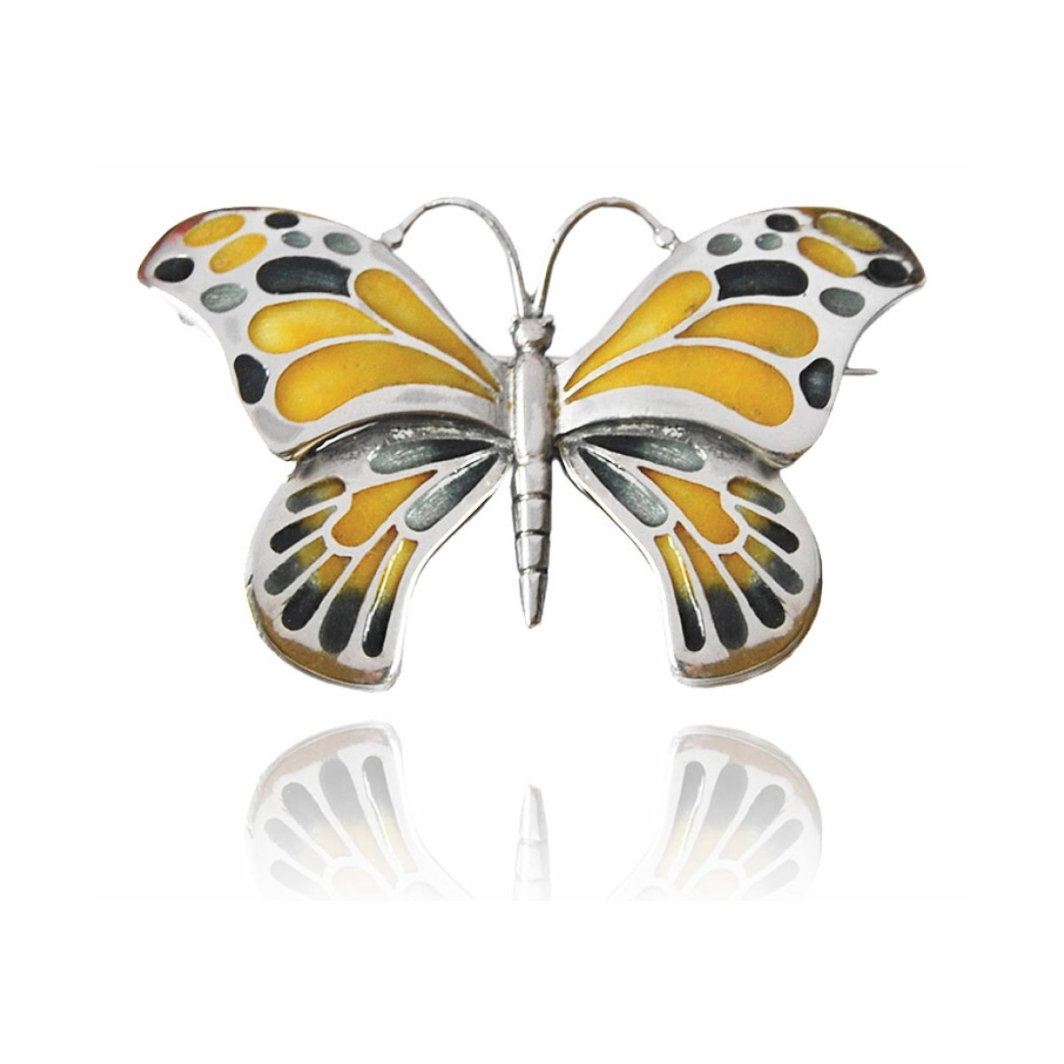 Large butterfly brooch 2010 yellow+black van Arior Barcelona