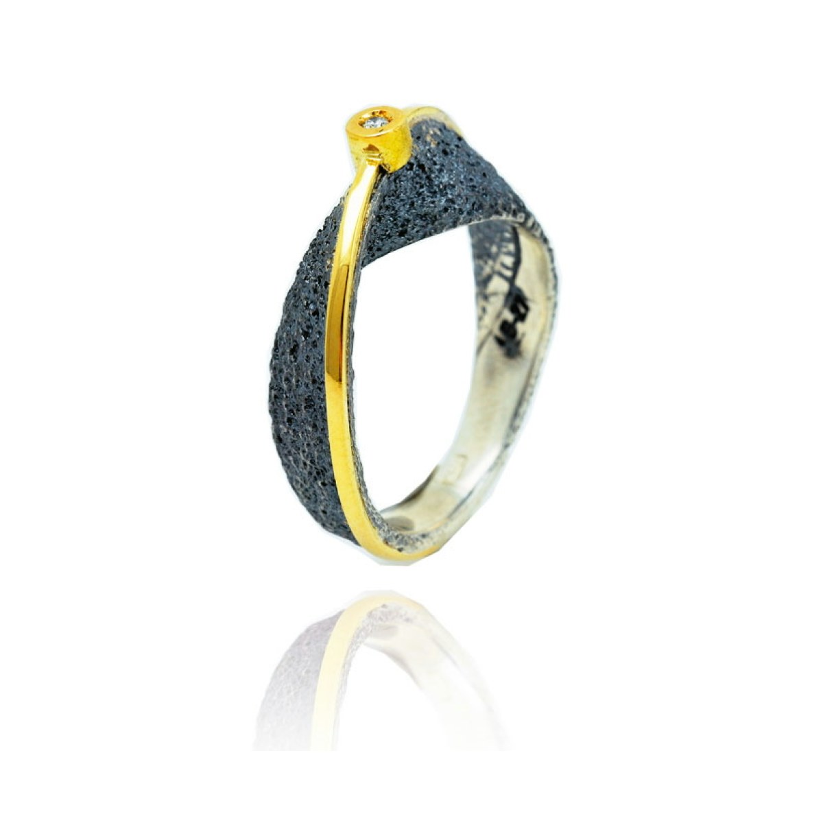 Moebius silver&&gold ring van Arior Barcelona