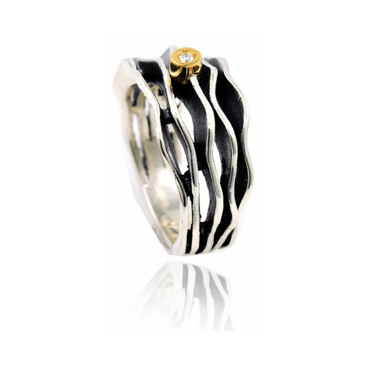 Multi Fi 5 silver&gold ring van Arior Barcelona
