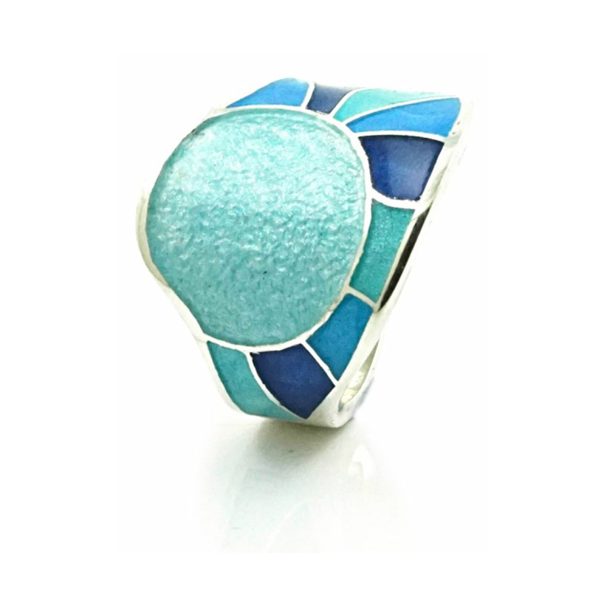 Casa Batlló blue stained glass ring van Arior Barcelona