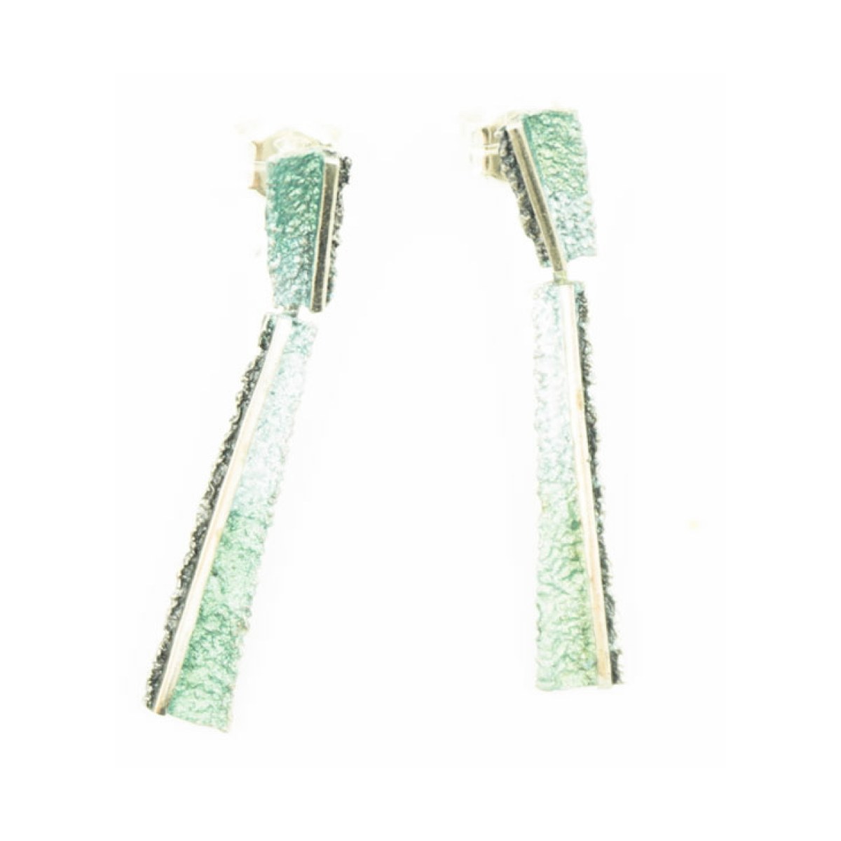Osha emerald-green 2 pieces earring van Arior Barcelona