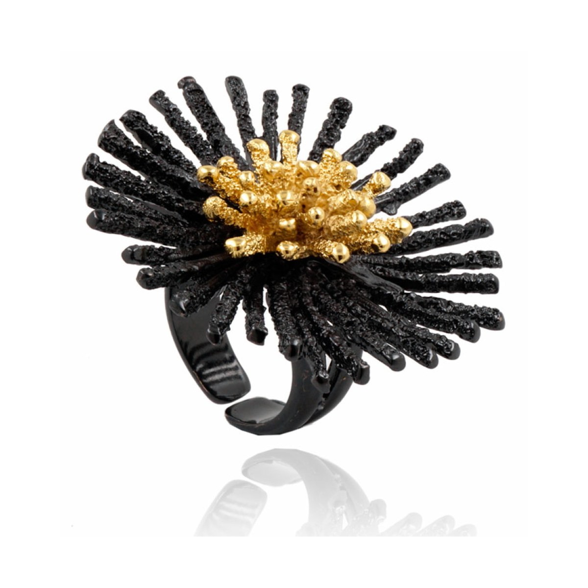 Esporas medium GoldenBlack premium ring van Arior Barcelona
