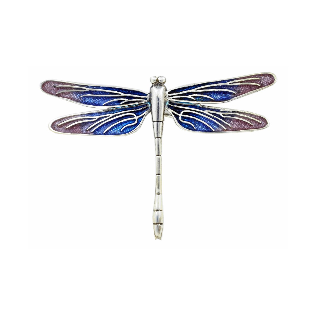 Large Dark Violet and Blue Dragonfly Brooch van Arior Barcelona