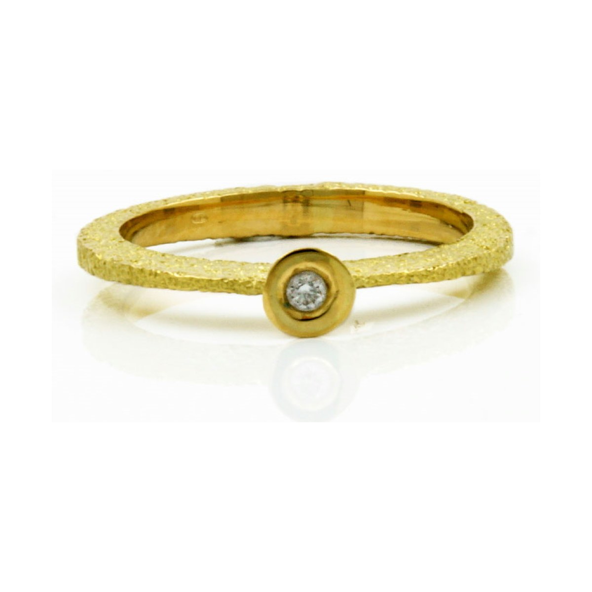 Gold Ring Nil with Diamond in Conical Setting van Arior Barcelona
