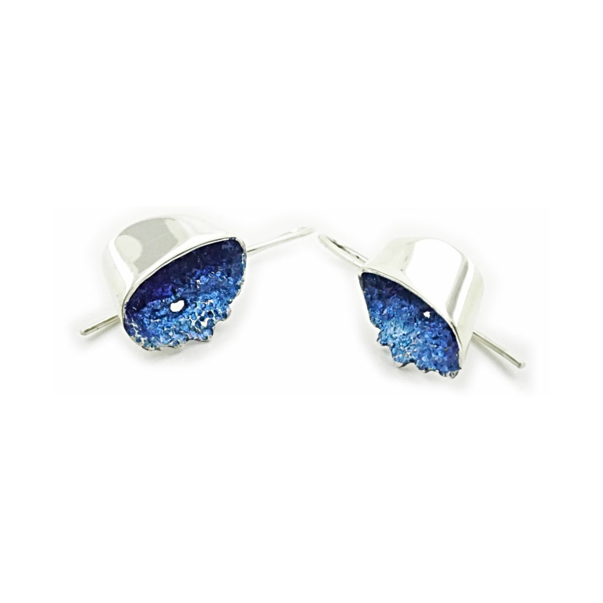 Gala electric blue small earrings van Arior Barcelona