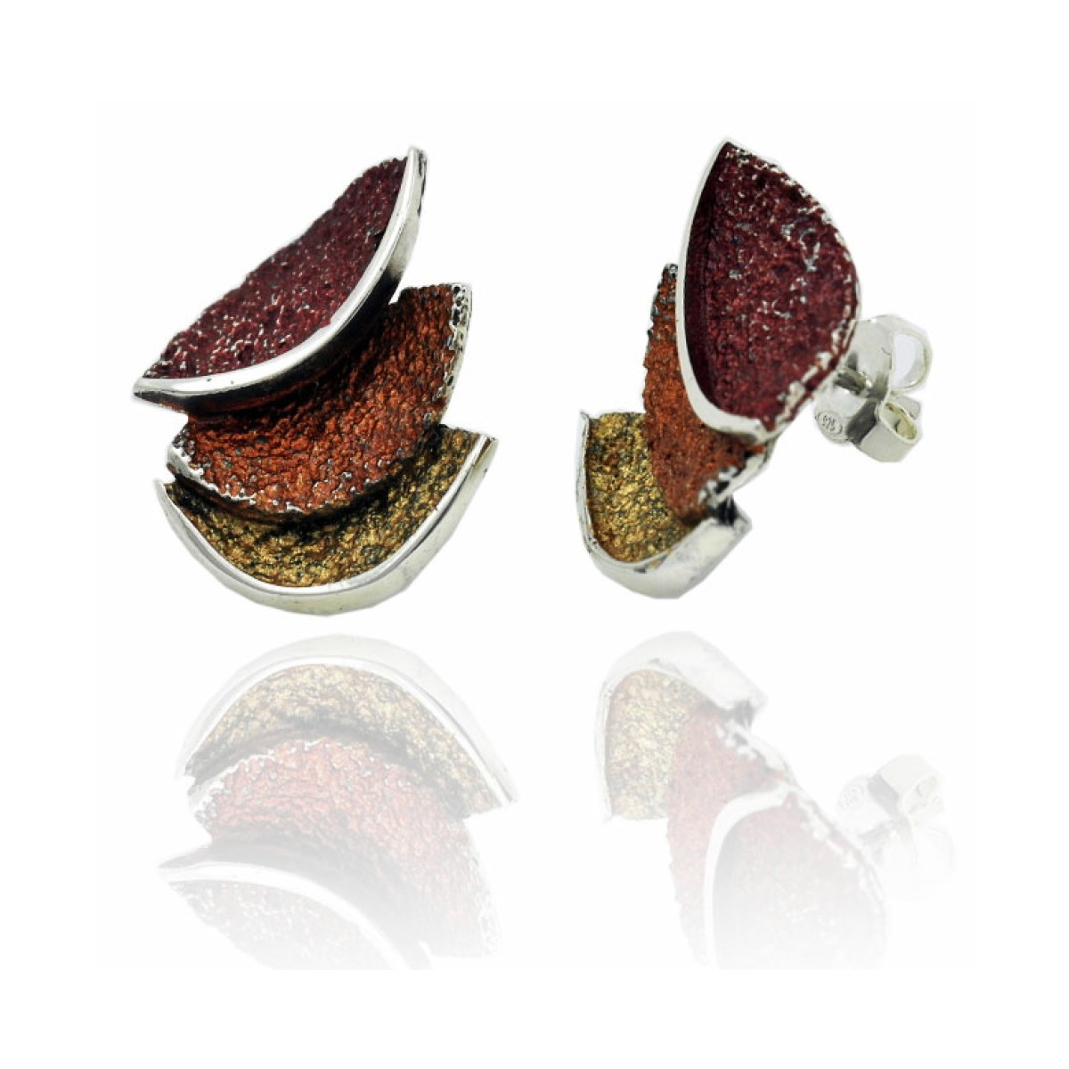 Ochre Smile big earrings van Arior Barcelona