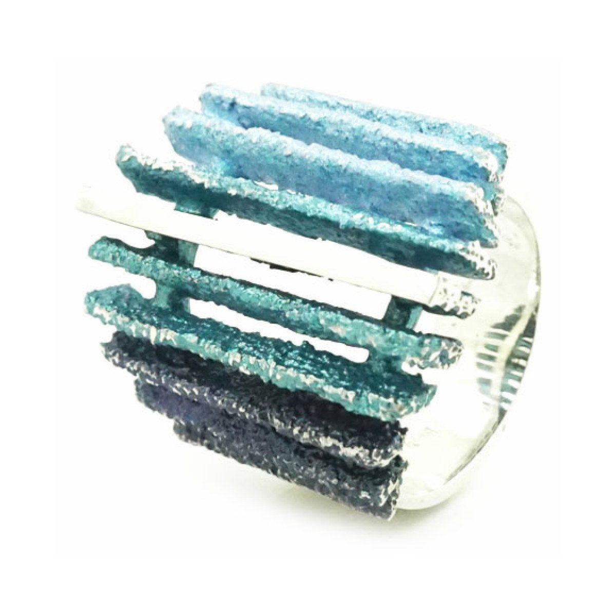 Junc blue Formentera big ring van Arior Barcelona