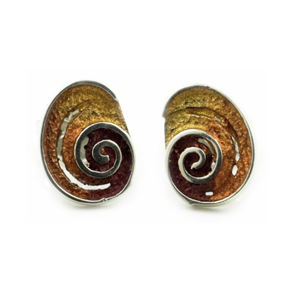 Small ochre Riera earrings van Arior Barcelona