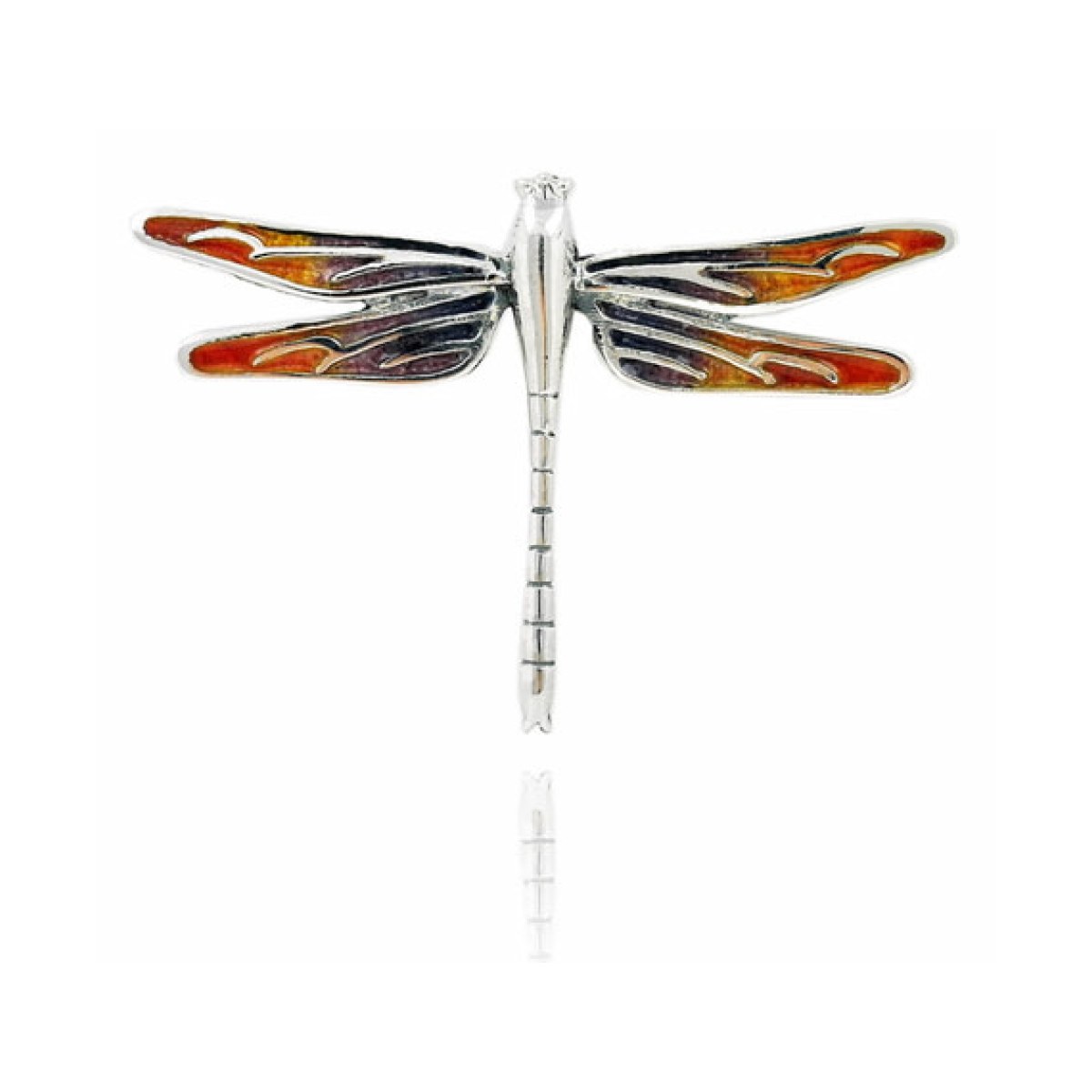 Small Purple Red Enamel Dragonfly Pendant van Arior Barcelona