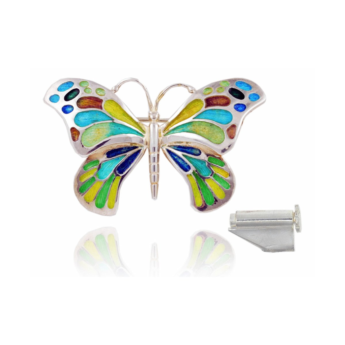 Large Colorful Violet-Blue-Green Butterfly Brooch Design 2010 van Arior Barcelona