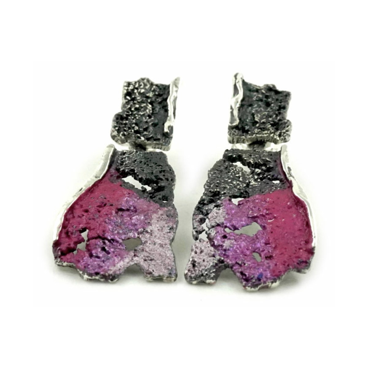 Intenzza Boreal pink 2 pieces earrings van Arior Barcelona