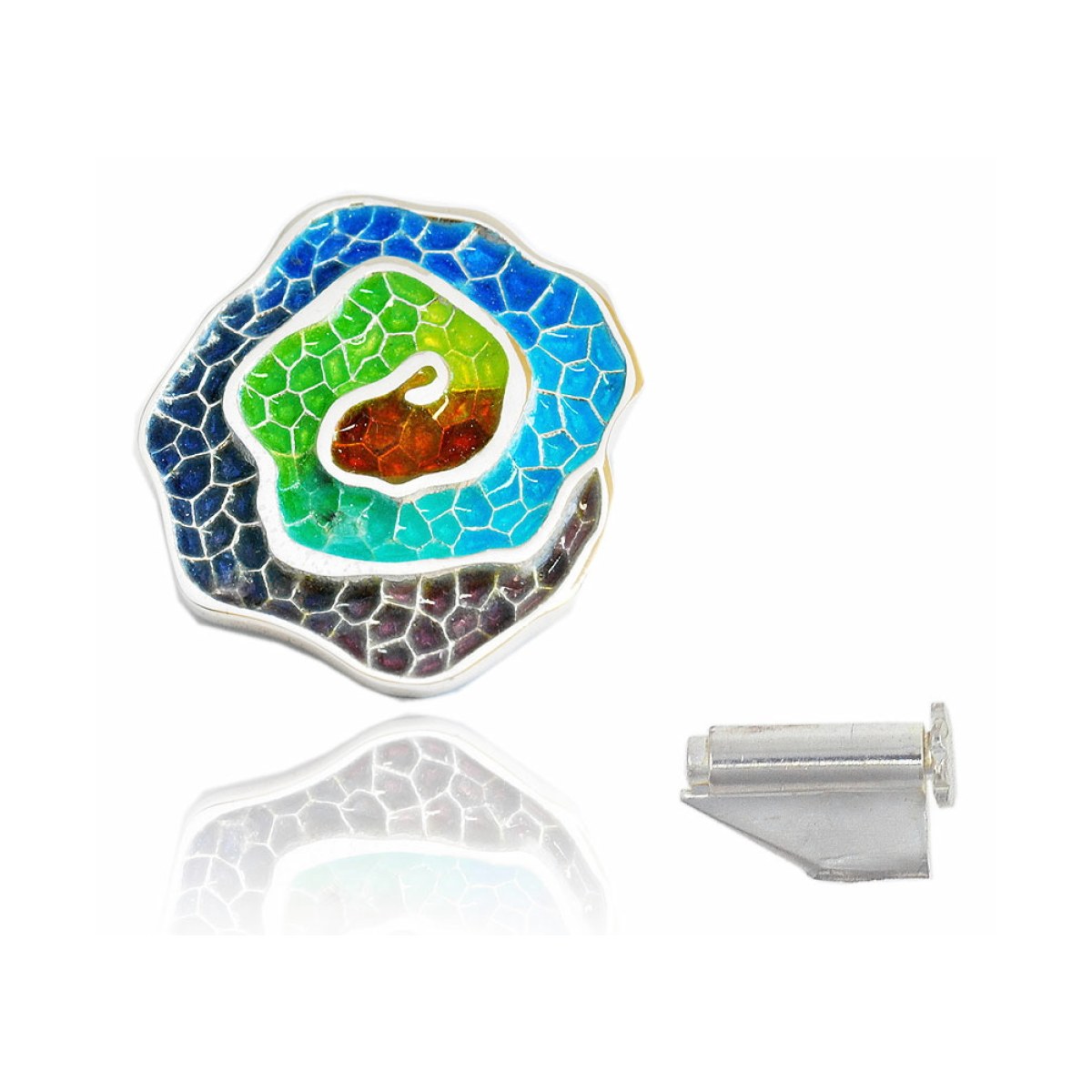 Colgante-broche Cargolis grande colorines van Arior Barcelona