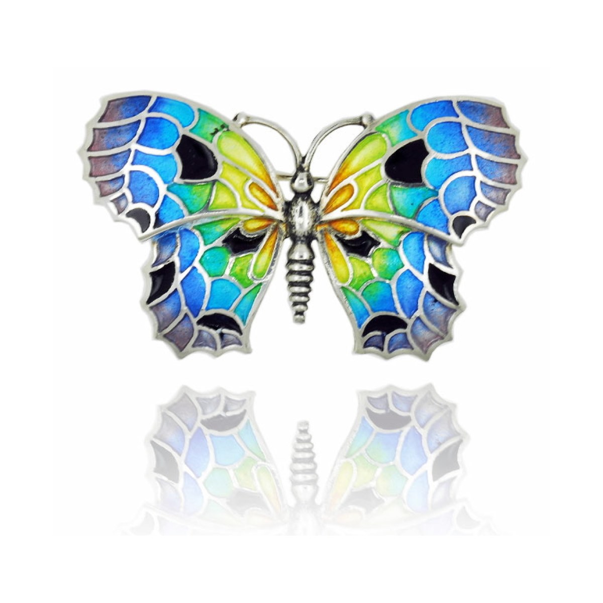 Medium colorful butterfly brooch van Arior Barcelona
