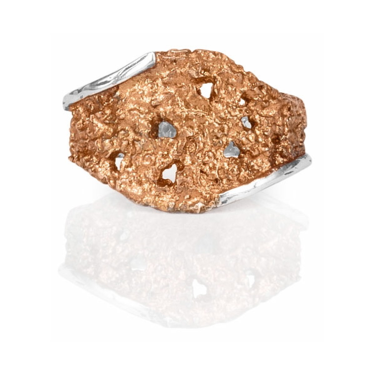 Symphony bronze orange ring van Arior Barcelona