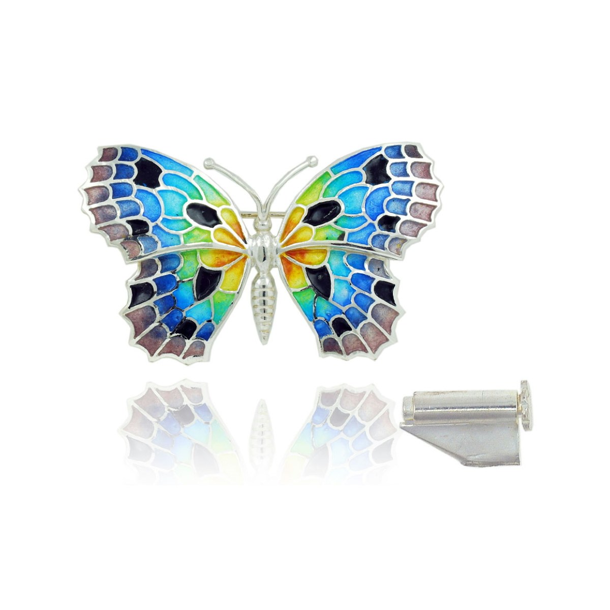 Mosaic "trencadís" Butterfly big brooch van Arior Barcelona