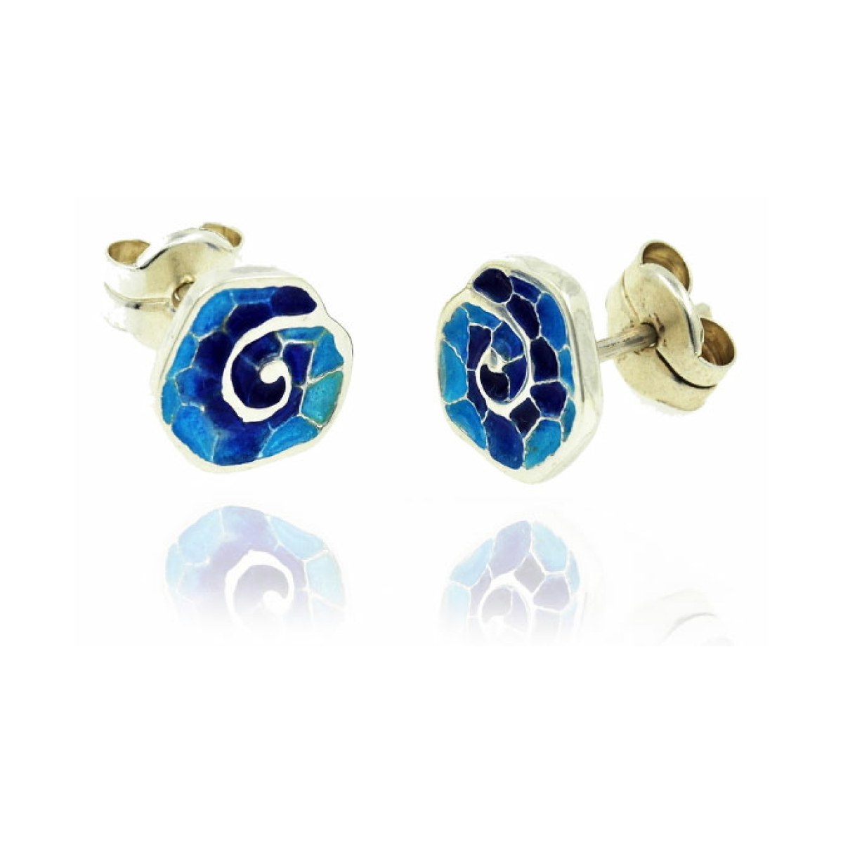 Pendientes cargolis pequeño azul van Arior Barcelona