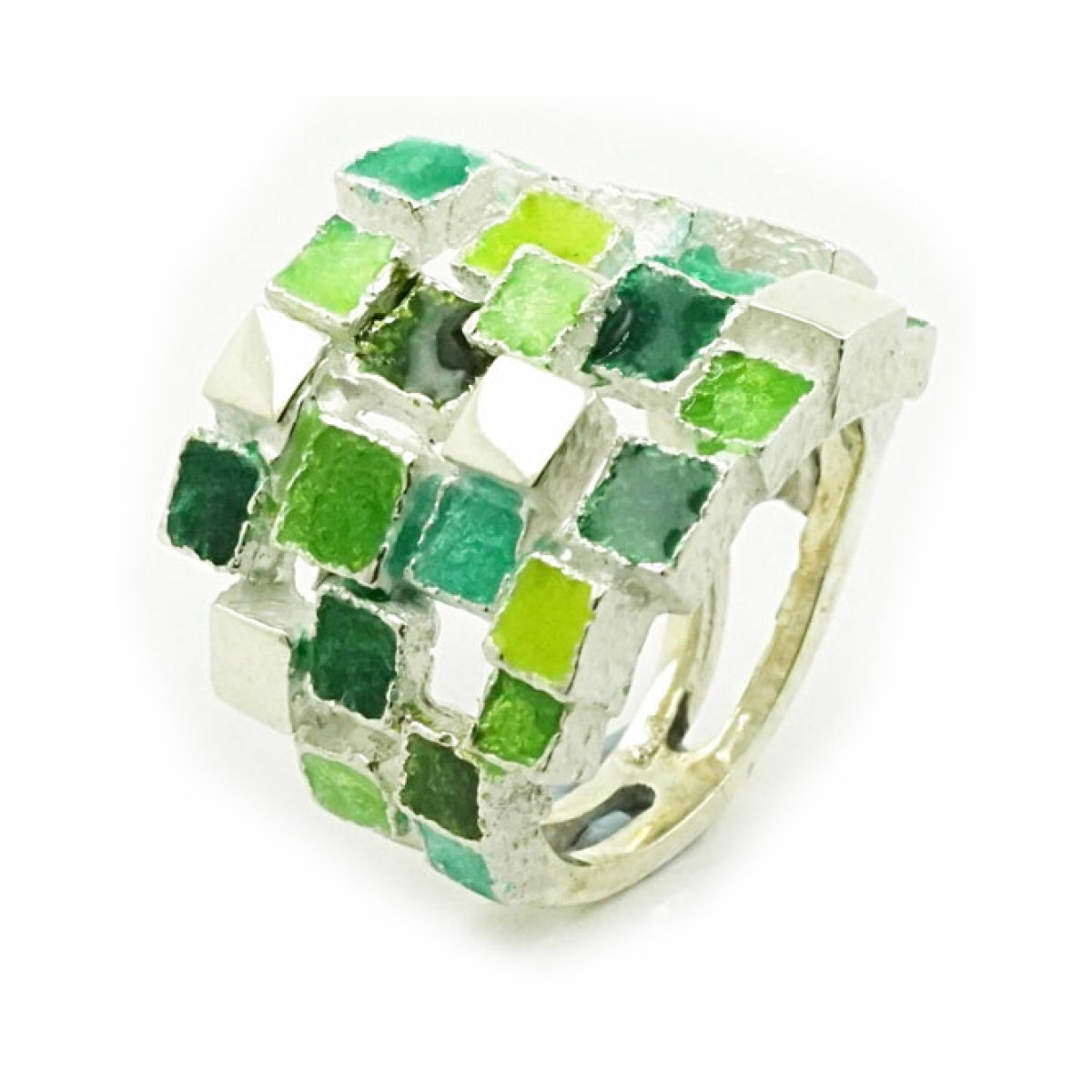 Multiquadradets green ring van Arior Barcelona