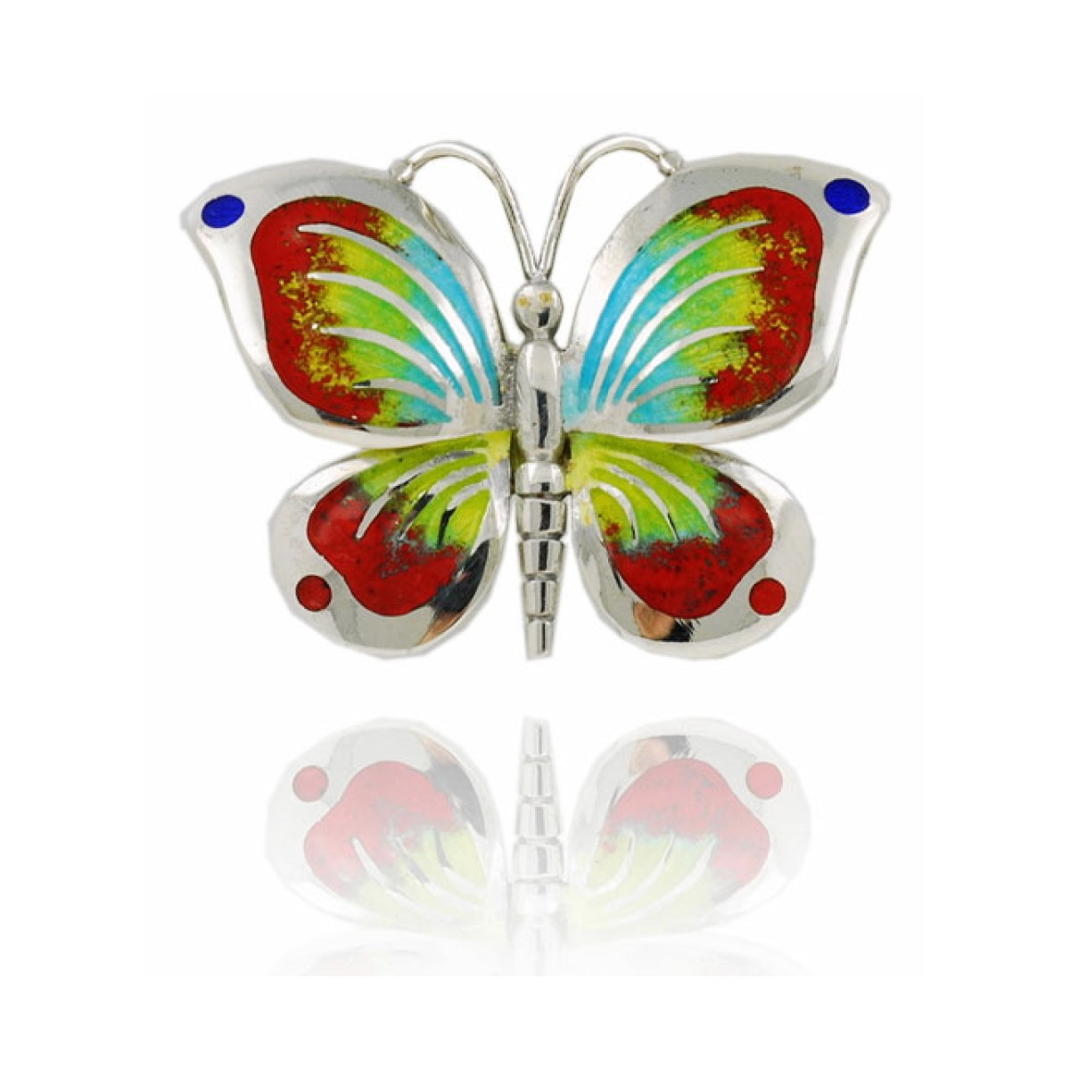 Small Red-Green Butterfly Brooch Design 2010 van Arior Barcelona