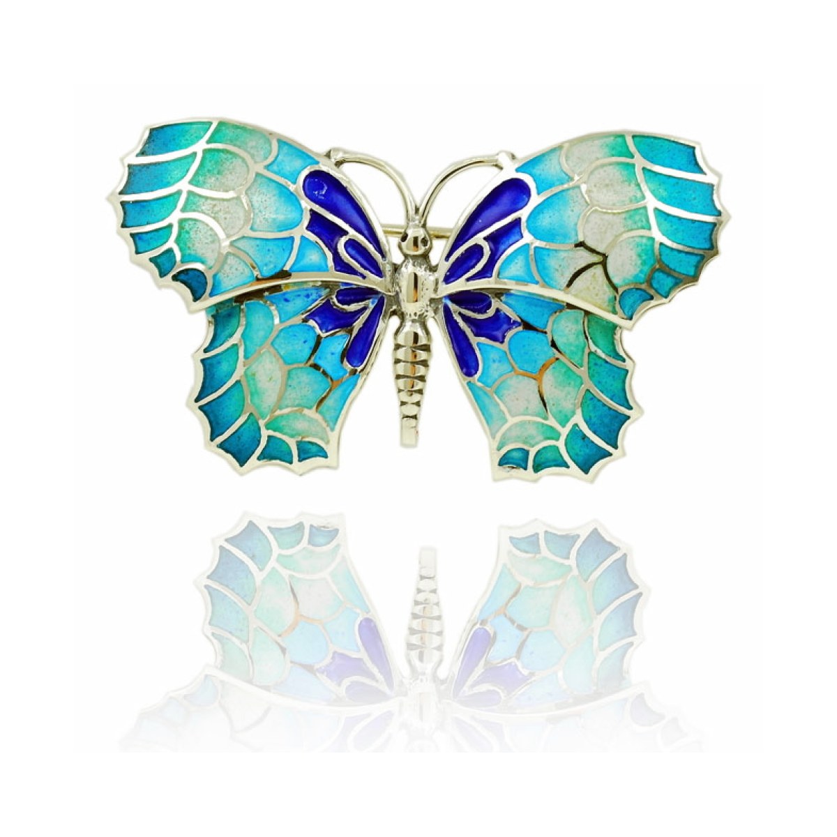 Medium Blue Butterfly Brooch van Arior Barcelona