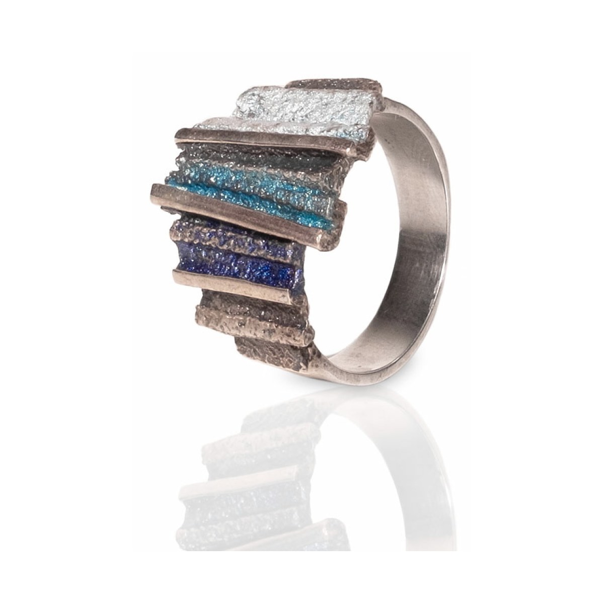 Dana blue small ring van Arior Barcelona