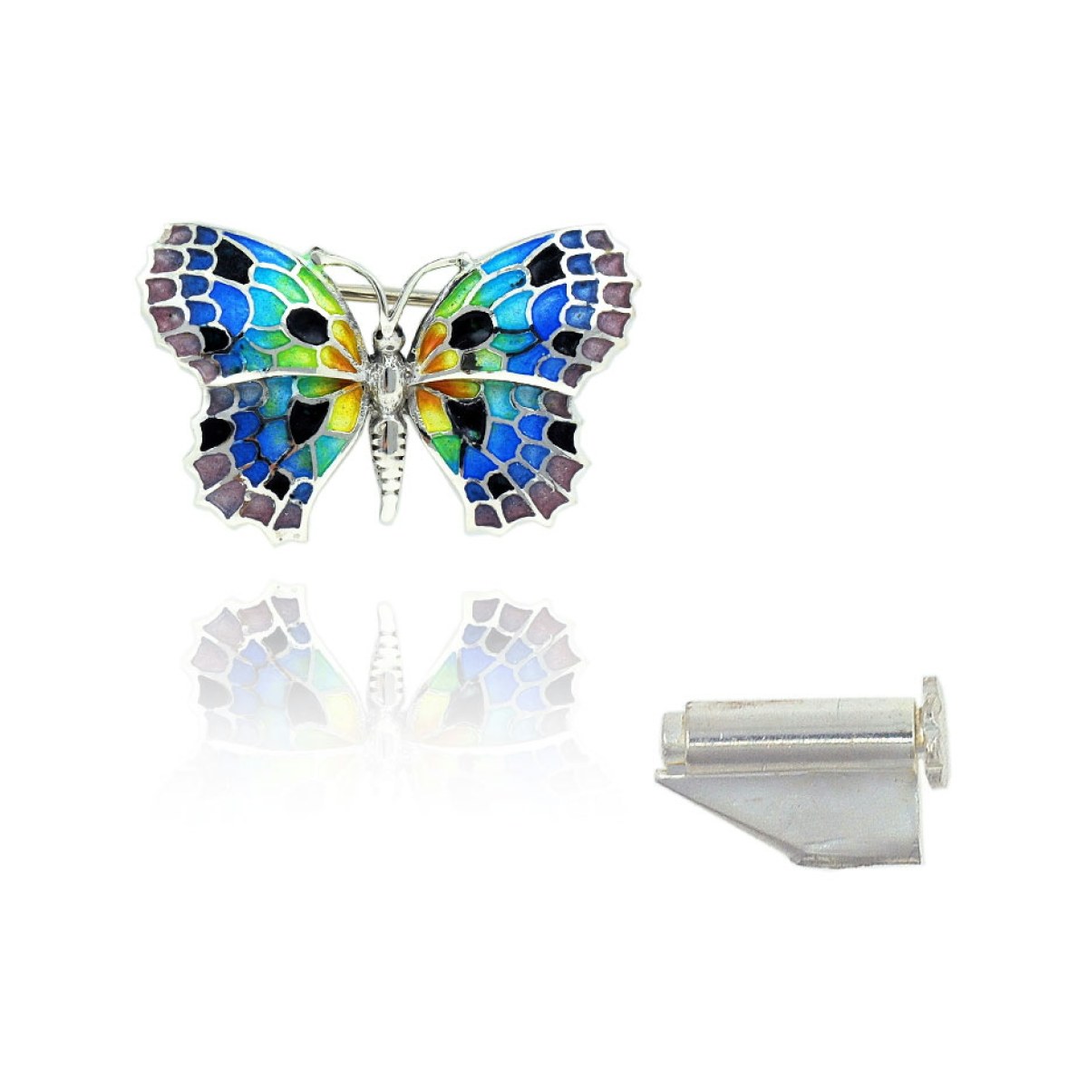 Small Black-Colorful Butterfly Brooch van Arior Barcelona