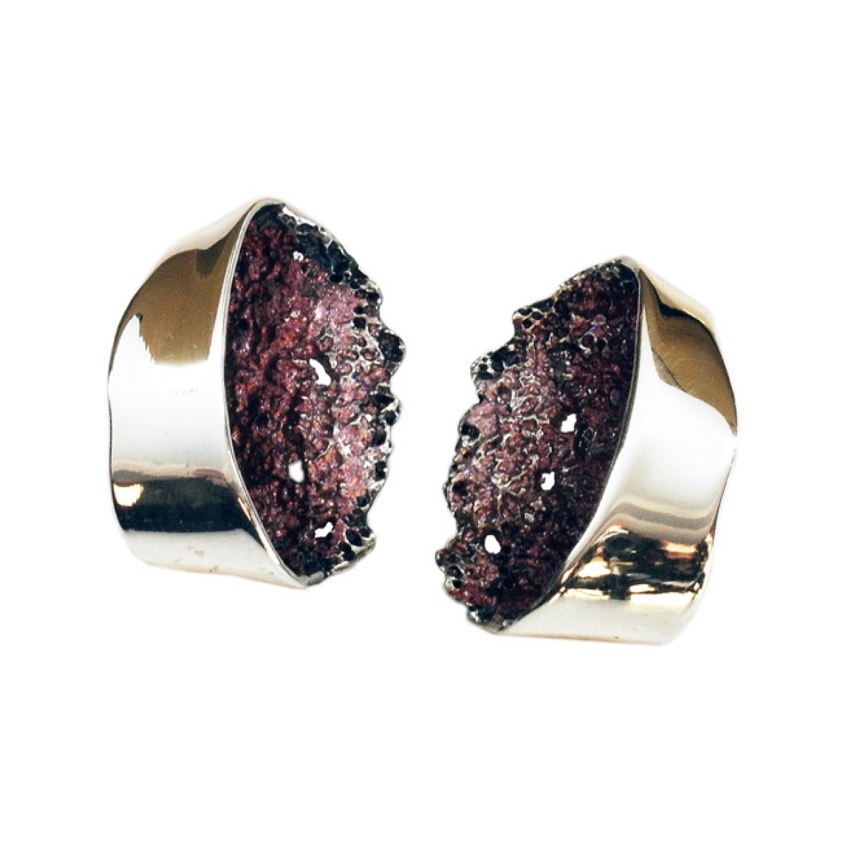 Red Gala big earrings van Arior Barcelona